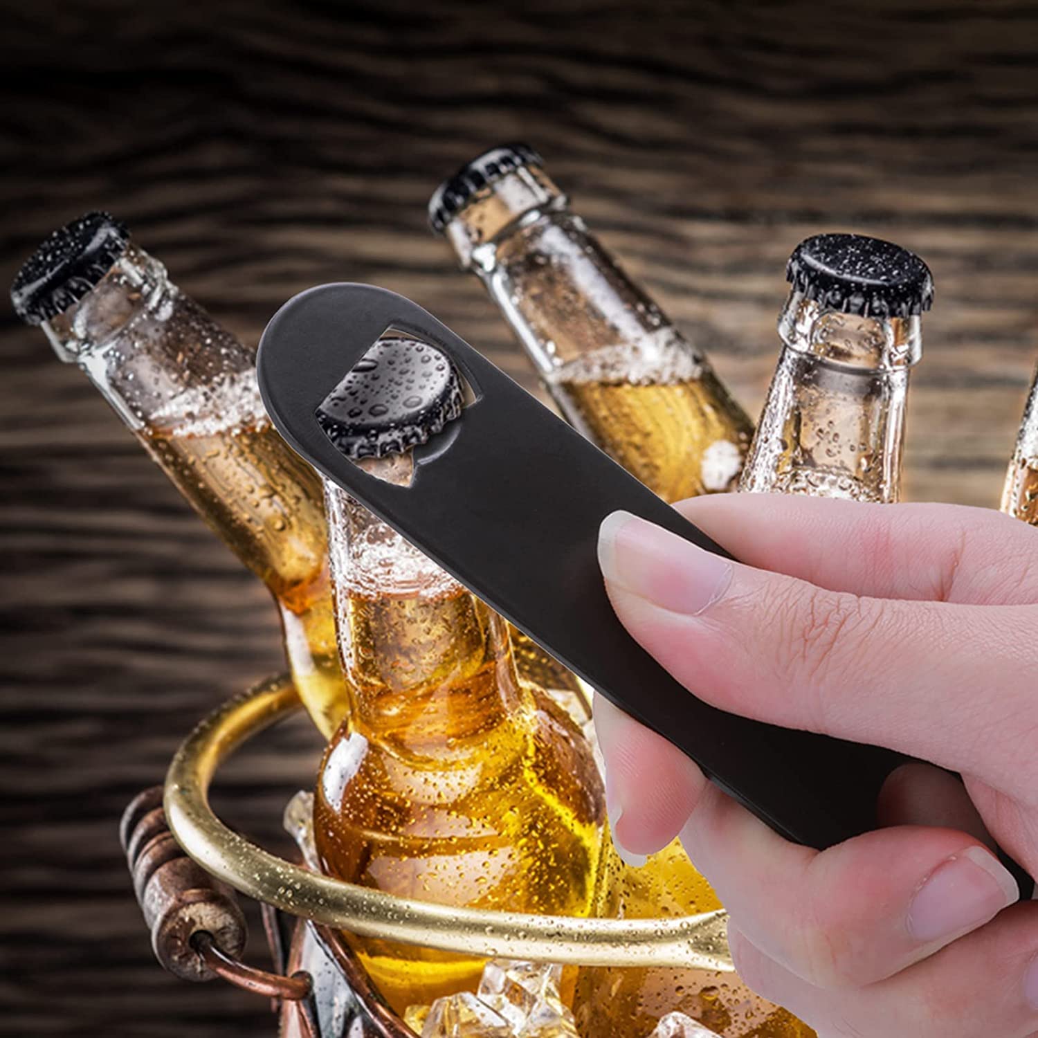 Décapsuleur De Bière, Ouvre-bouteille De Bière, Décapsuleur Plat En Acier Inoxydable, Décapsuleur De Bar Pour Cuisine, Bar, Restaurant (couleur