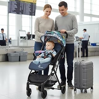 R for Rabbit Pocket Stroller Lite Stroller for Kids | Portable Travel Friendly Pre Installed Baby Trolley Pram for Newborn...