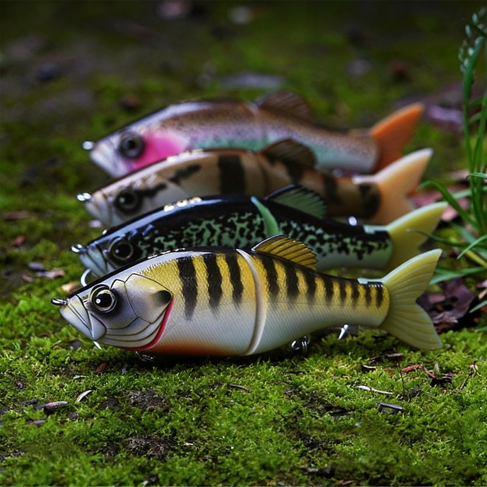 Swimbait A Coda Morbida A due Snodi: Esca Affondante in Tungsteno for Spigole, Lucci, Salmoni e Trote