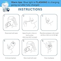 Vista 6 de Luz de blanqueamiento de dientes, luz LED azul 10 veces más potente conectada con USB, luz LED de blanqueamiento dental sin batería en uso doméstico