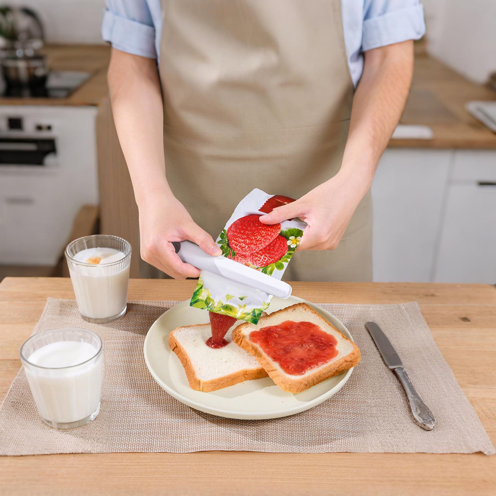 Presse-Sachet pour Sauces - Extrudeur Portable pour Tubes - Outil Extracteur Magnétique Portable pour Condiments Maison Restaurant Cuisine