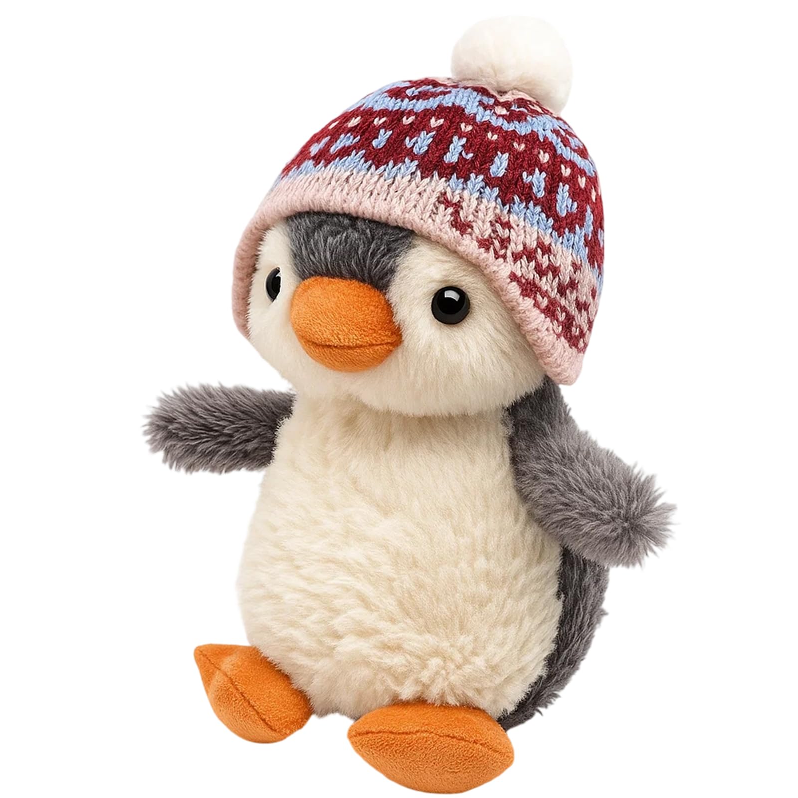 ZPSCXQ 2 Pack Penguin Teddy, Plush Penguin Toys for Kids, Soft Pudgy Stuffed Animals for Cuddling, Playing and Decor, 16 Cm Hatching with Hat Design, Filled with PP Cotton