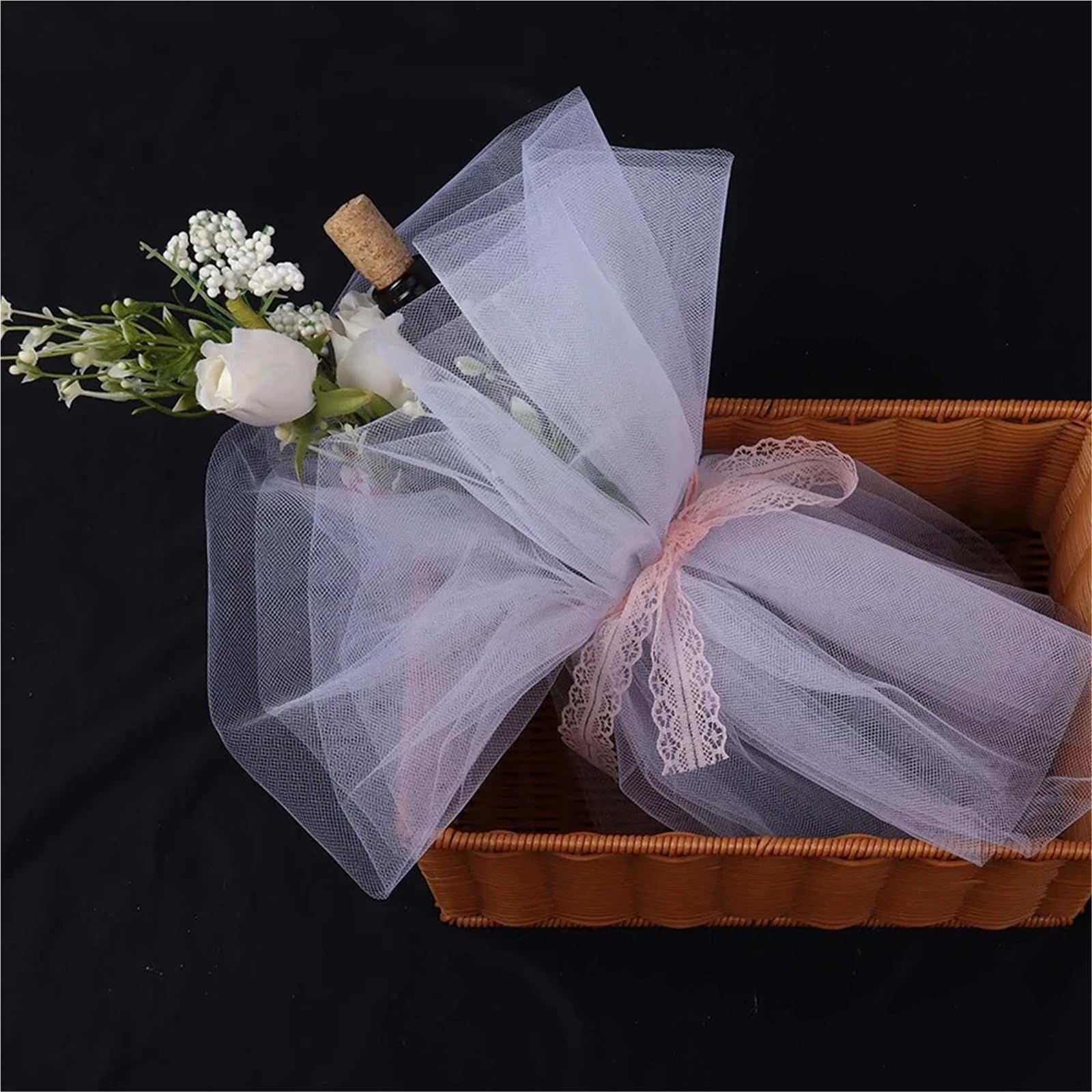 Tela De Malla 1.6x18M White Tulle Rolls For Wedding Birthday