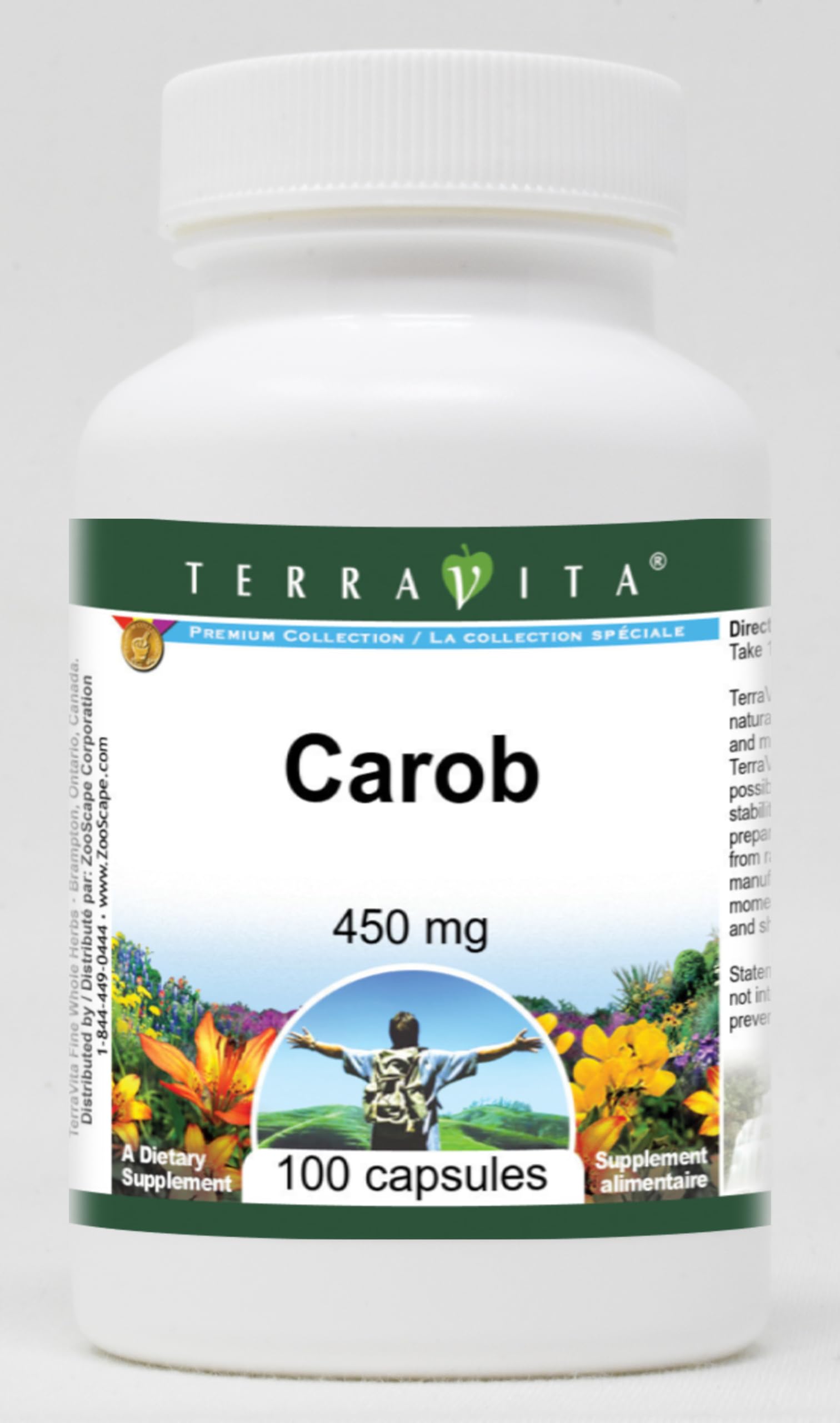 Carob - 450 mg (100 Capsules, ZIN: 519496)