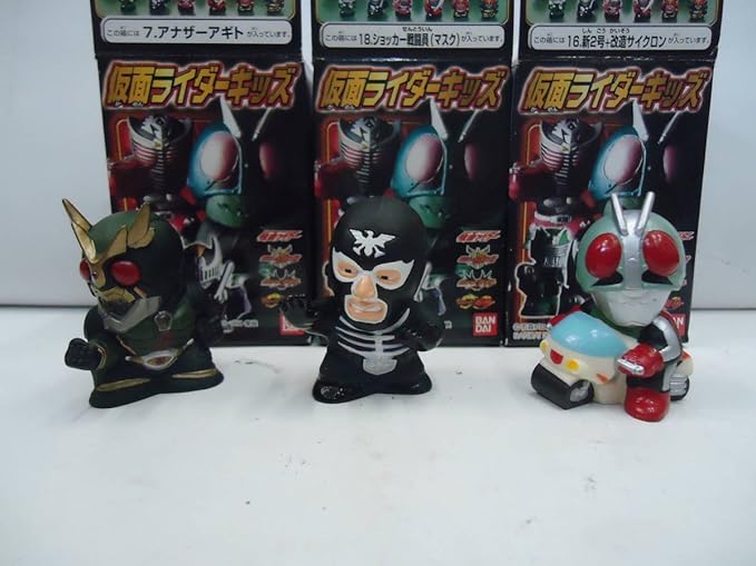 Amazon 仮面ライダーキッズ 指人形 2号 改造サイクロン アナザーアギト ショッカーマスク アニメ 萌えグッズ 通販