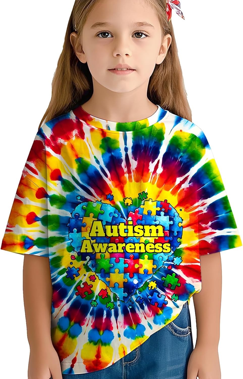 Kids Tie Dye Shirts for Boys Girls Outfit Clothes 6-16 Years Children Hippies Short Sleeve Tees Tie-Dye T Shirt - Image 4