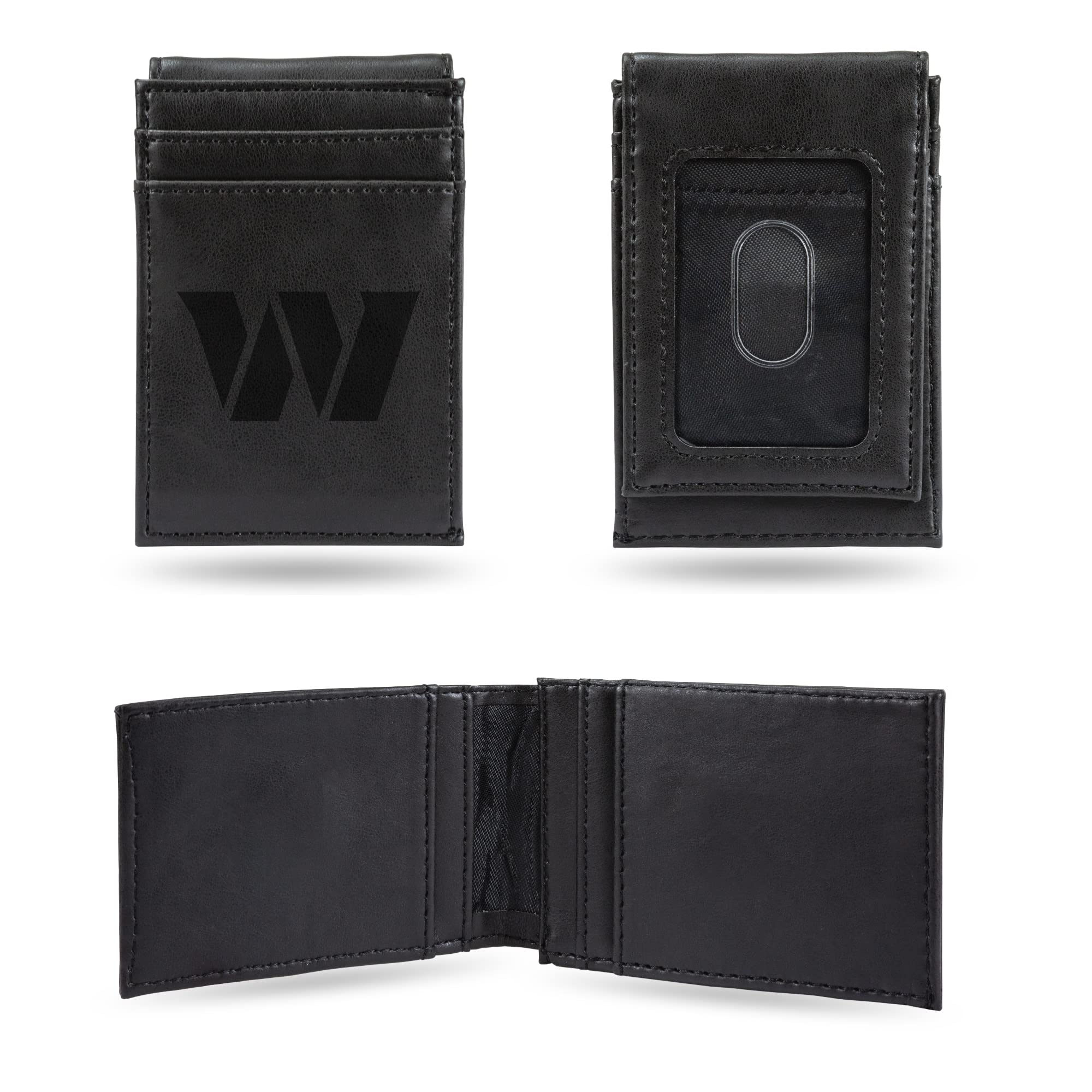 Rico Industries LEFPW Laser Engraved Front Pocket Wallet, Washington Commanders, Washington Commanders, Lefpw Laser Engraved Front Pocket Wallet
