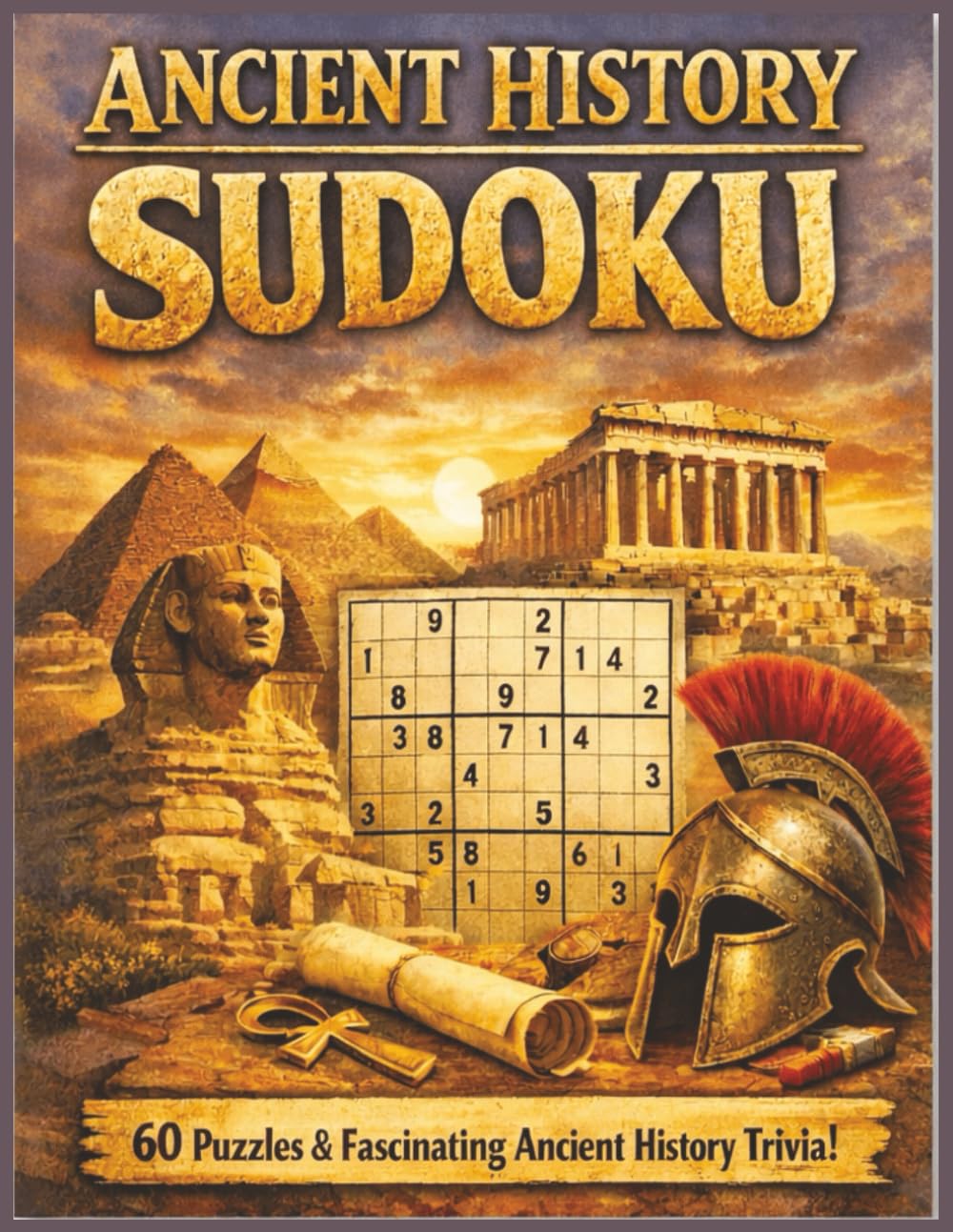 Ancient History Sudoku: 60 Large Print Sudoku Puzzles & Ancient History Trivia Questions | for Kids and Adults | 8.5 x 11 | Large Print | Easy to Read!