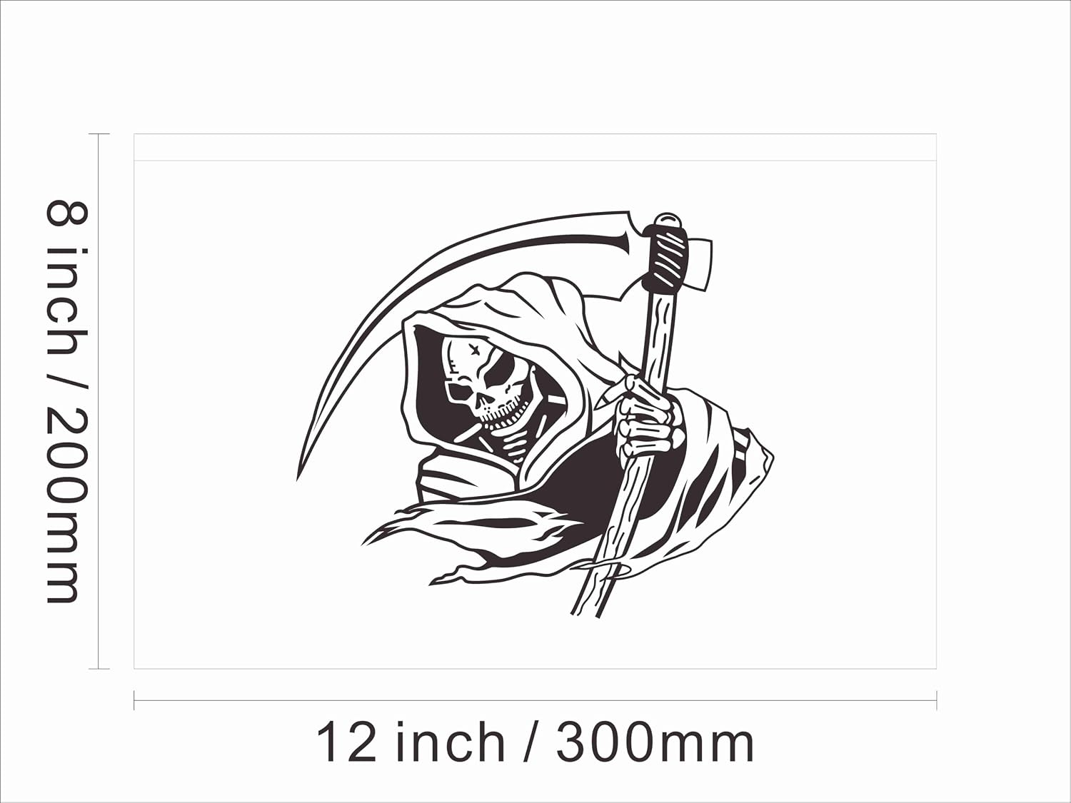 150085 Grim Reaper Halloween Costume Shop Home Decor illuminated Display LED Night Light Neon Sign (12" X 8", 16 Colors By Remote) image 3