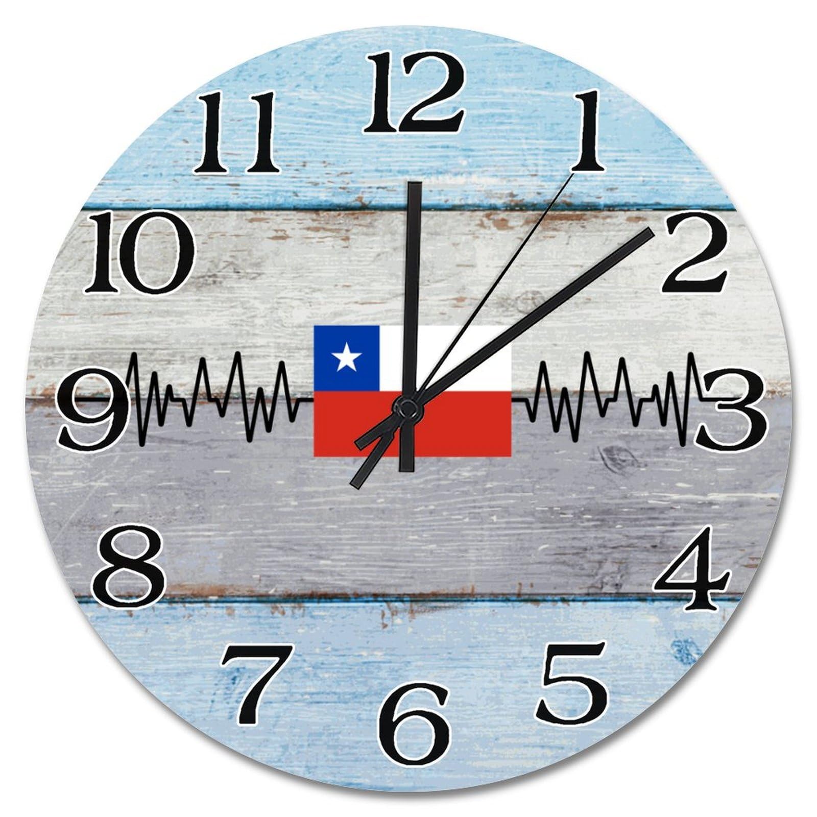 Grande horloge murale Chili 38 cm silencieuse à piles vintage