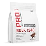 GNC Pro Performance Bulk 1340 Mass Gainer Protein Powder, 50g, Gluten Free, Whey, Creatine, BCAA, 3rd Party Tested, Muscle Recovery & Growth, Micronutrients, Double Chocolate, 9 Servings