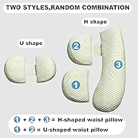 Vista 5 de Almohada de embarazo para mujer, almohada de maternidad de cuerpo completo para soporte de espalda y cadera, funda suave extraíble para comodidad