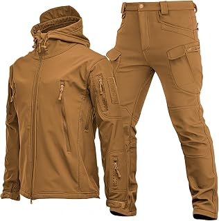 Generisch Men's 2-Piece Wind Jacket Tactical Transition Jacket Rain Jacket Tactical…