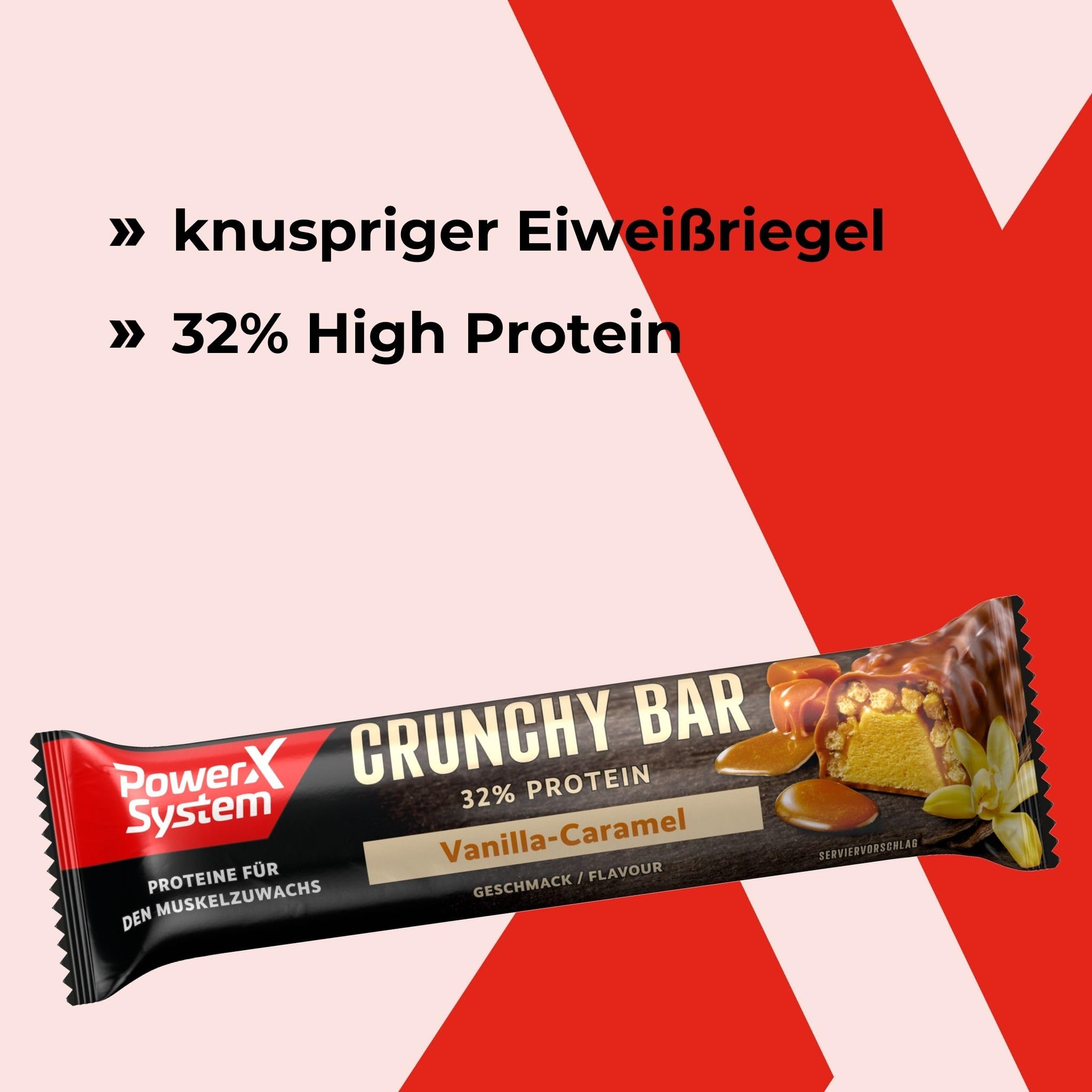 Power System Crunchy Bar Proteinriegel Vanilla-Caramel 21x 45g