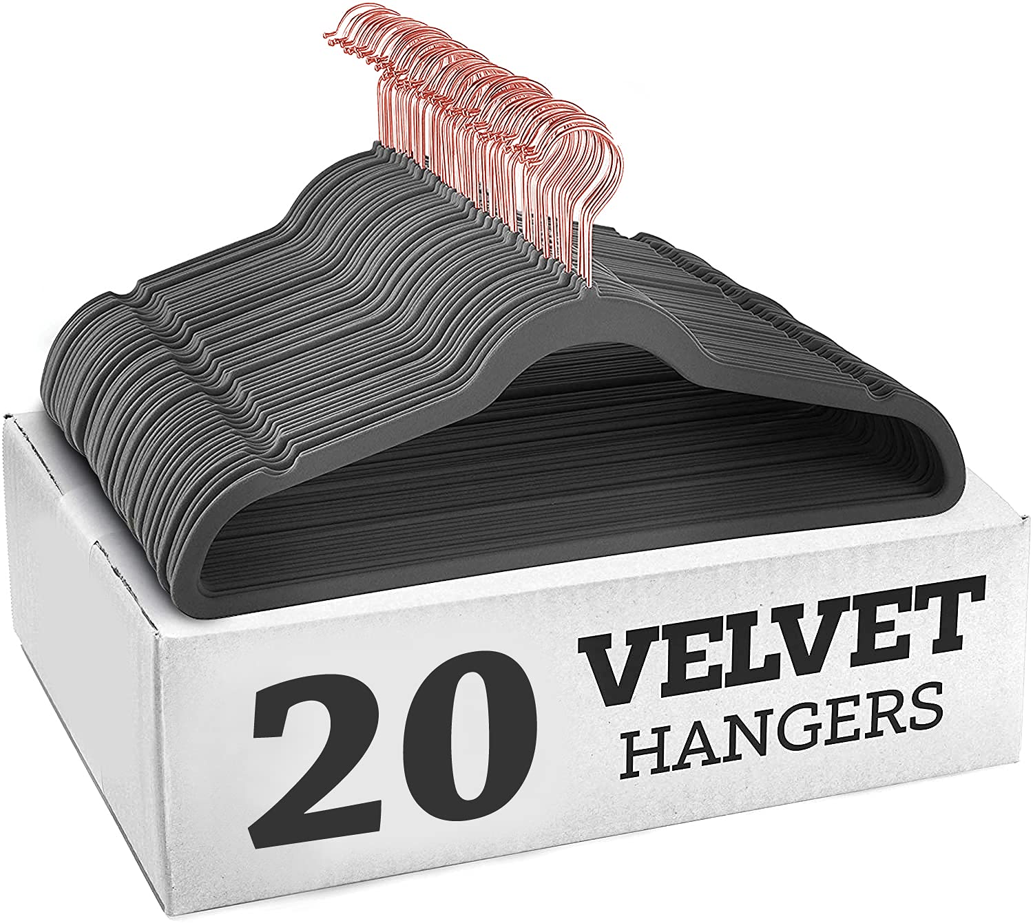 STAR WORK - Velvet Hangers Non-Slip Velvet Hangers Premium Suit Hangers Ultra Thin Space Saving 360 Degree Swivel Hook Clothes Hangers Velvet for Suits,Coats,Jackets,Pants,Dress (Grey, Pack of 20) (B09G2P5FZQ) Amazon Price History, Amazon Price Tracker