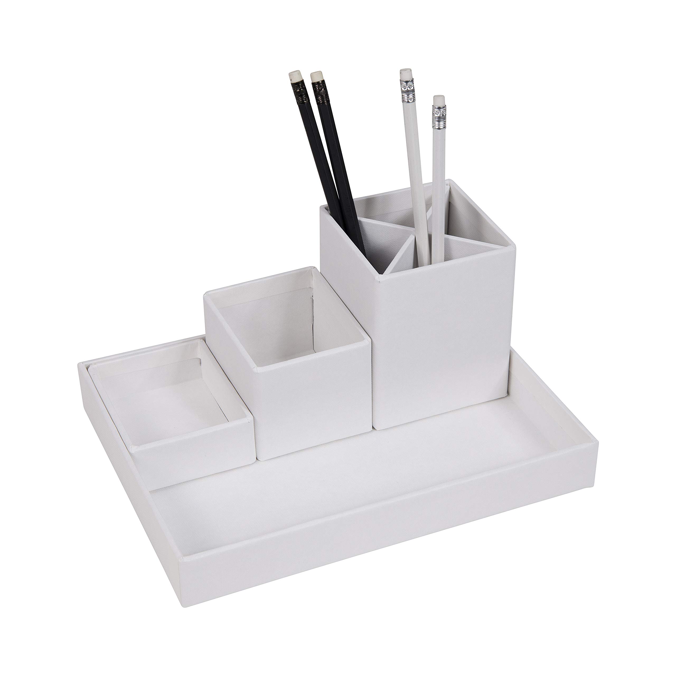 Bigso Box of Sweden Desk Storage Organiser for Stationery, Pen Holder with 4 Compartments for Various Office Items - Image 4