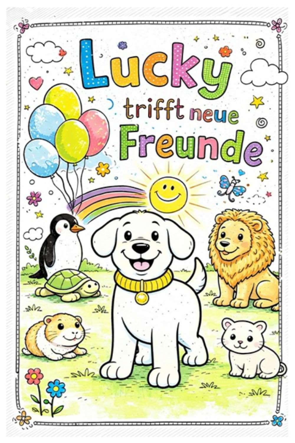 Lucky, trifft neue Freunde: Ein Malbuch für Kinder ab 4 Jahren