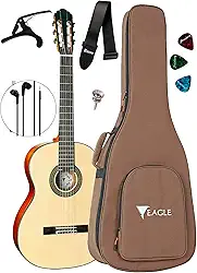 Violão Canhoto Eagle Dh69 Acústico Com Bag + Acessórios (NT)