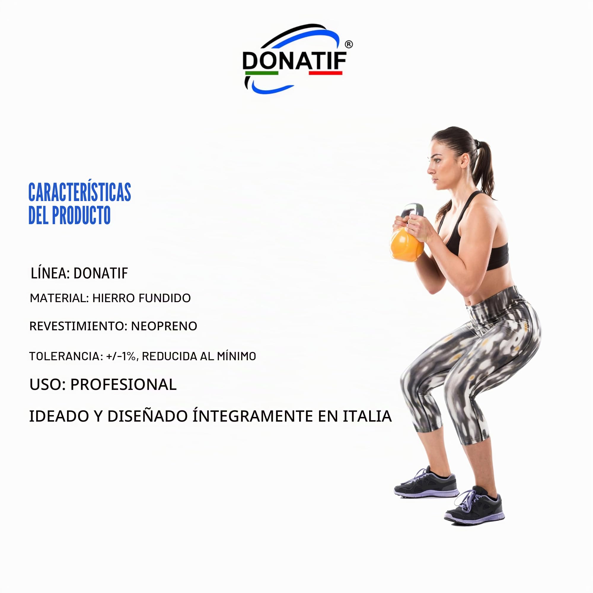Kettlebell Hierro Fundido Recubierto de Neopreno – Pesas para Brazos y Ejercicios funcionales – Fitness Herramientas para el hogar – Kettlebell Balanceo Antideslizante