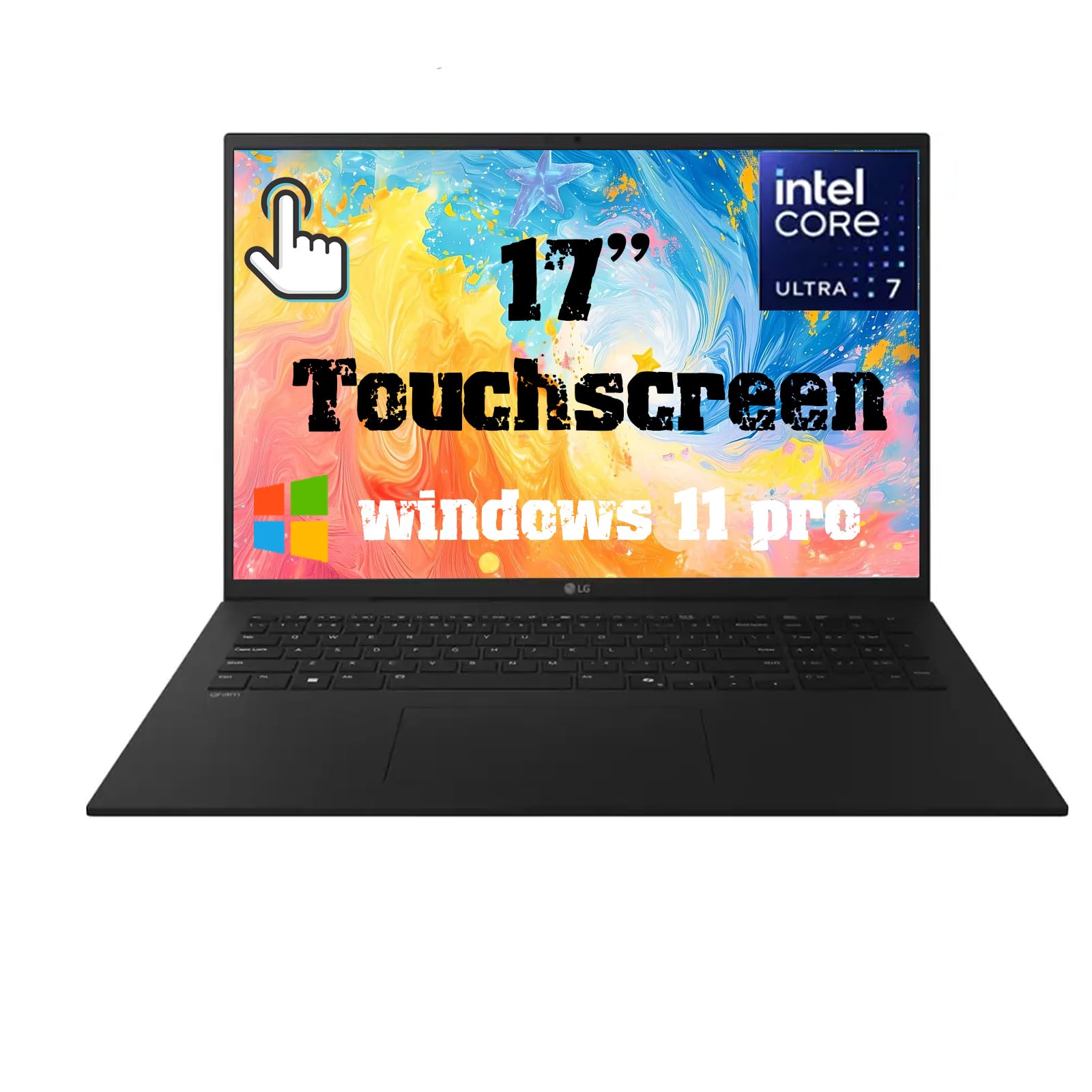 gram 17 inch Thin and Lightweight Laptop | Anti-Glare Touchscreen | Intel Core Ultra 7 Series 2 Processor 258V | Copilot+ PC | Backlit Keyboard | Win11 Pro | WiFi 7 | 32GB RAM+1TB SSD | Black