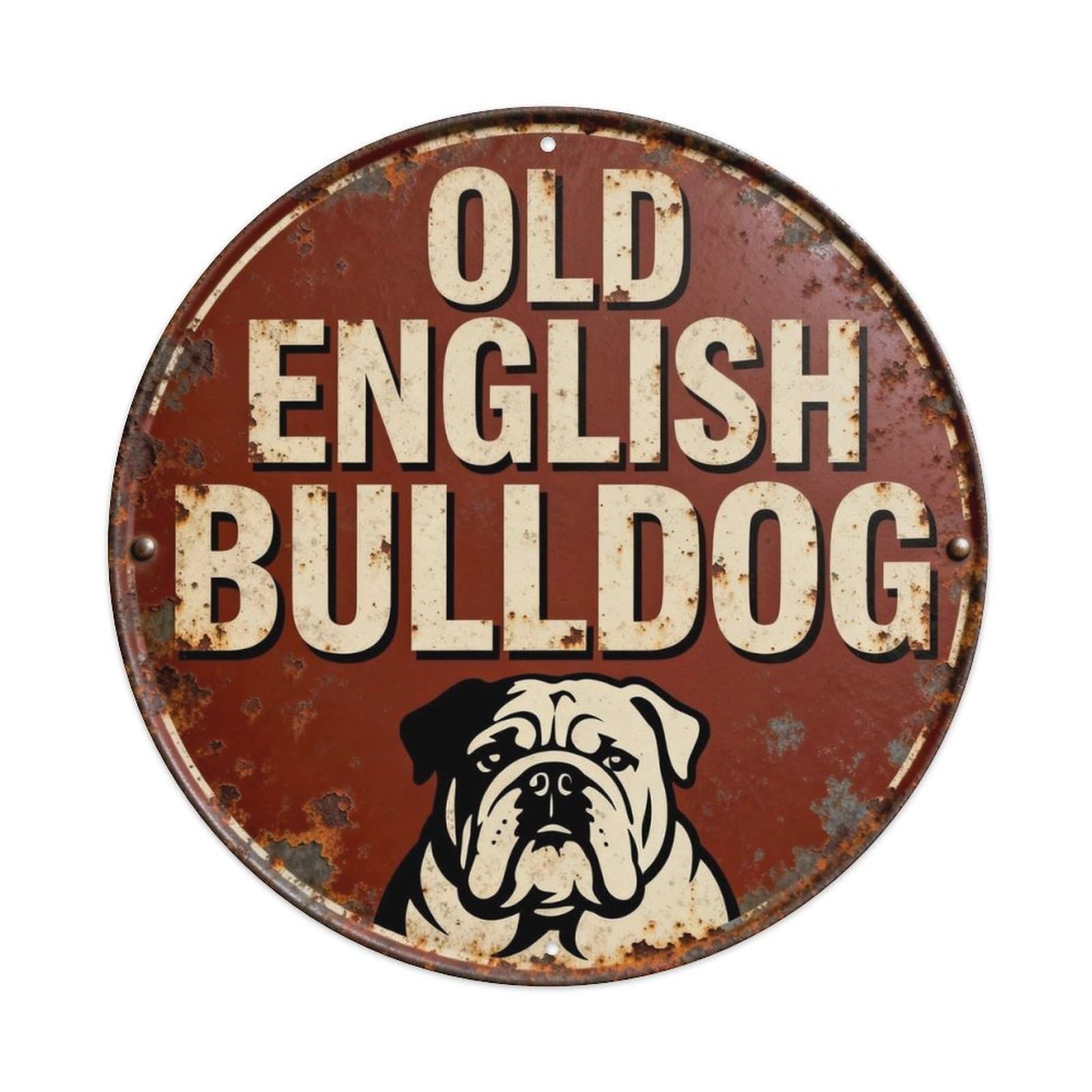 Old English Bulldog Metal Tin Sign Plaque