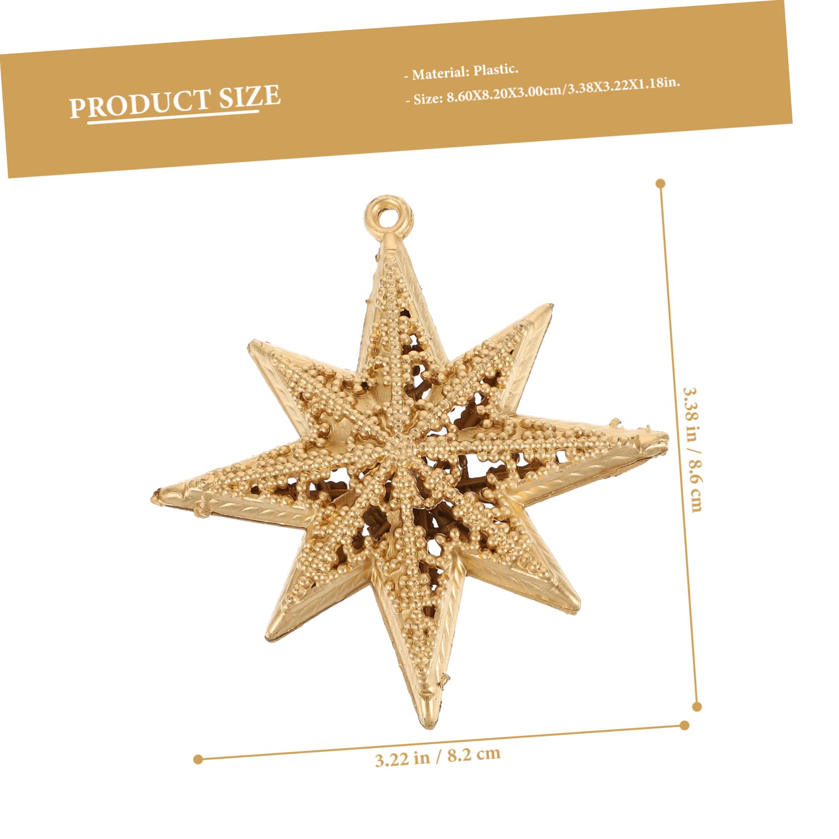 Cabilock 5 Set Ciondolo Stella Dorata Pendenti Natalizi Ciondolo Natalizio Ornamenti D'oro Per L'albero Di Natale Ornamenti Di Stelle Stella Di Natale Ornamento Natalizio Golden 6 Pezzi * 5