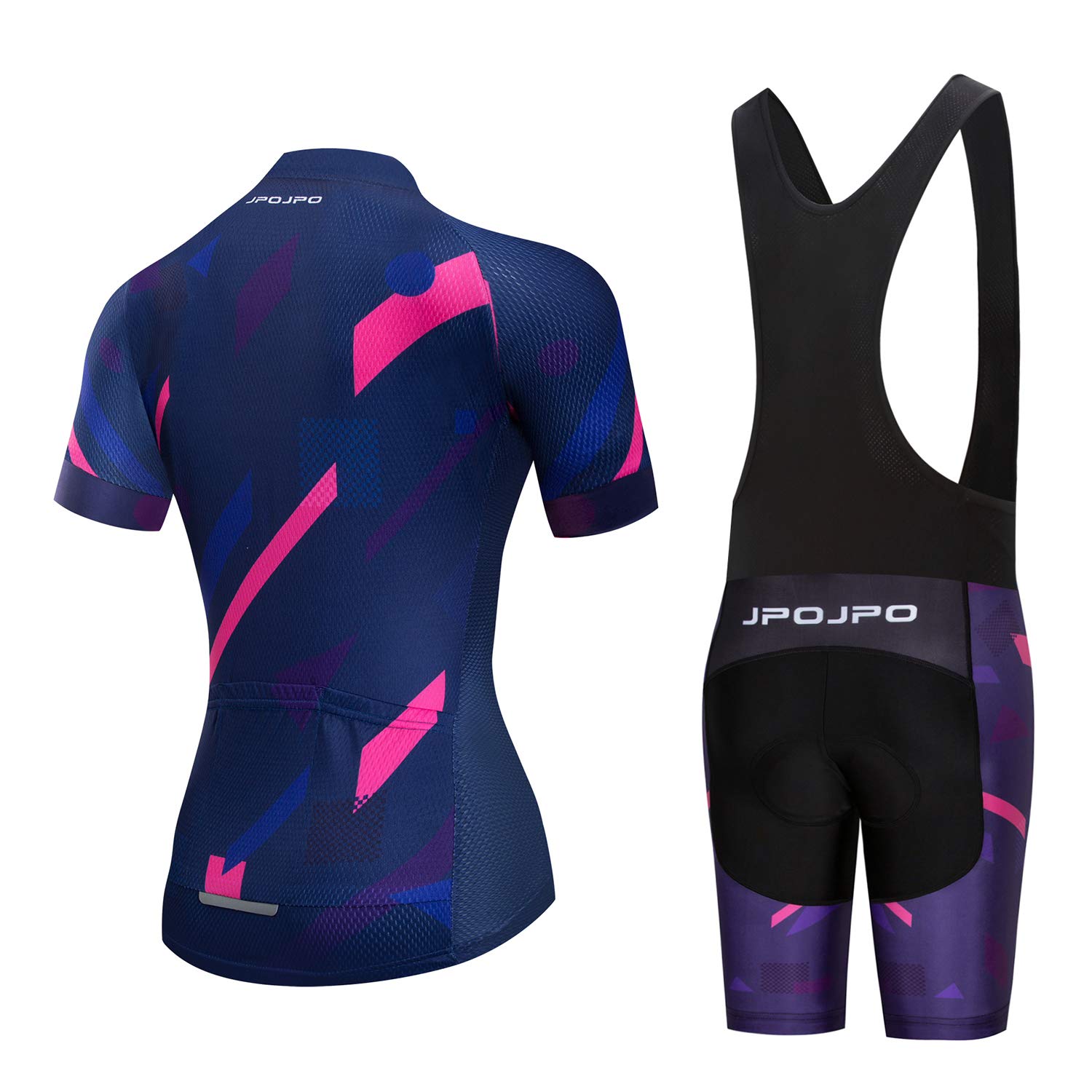 Damen-Radtrikot + Shorts, gepolsterte, kurzärmlige Fahrradbekleidung