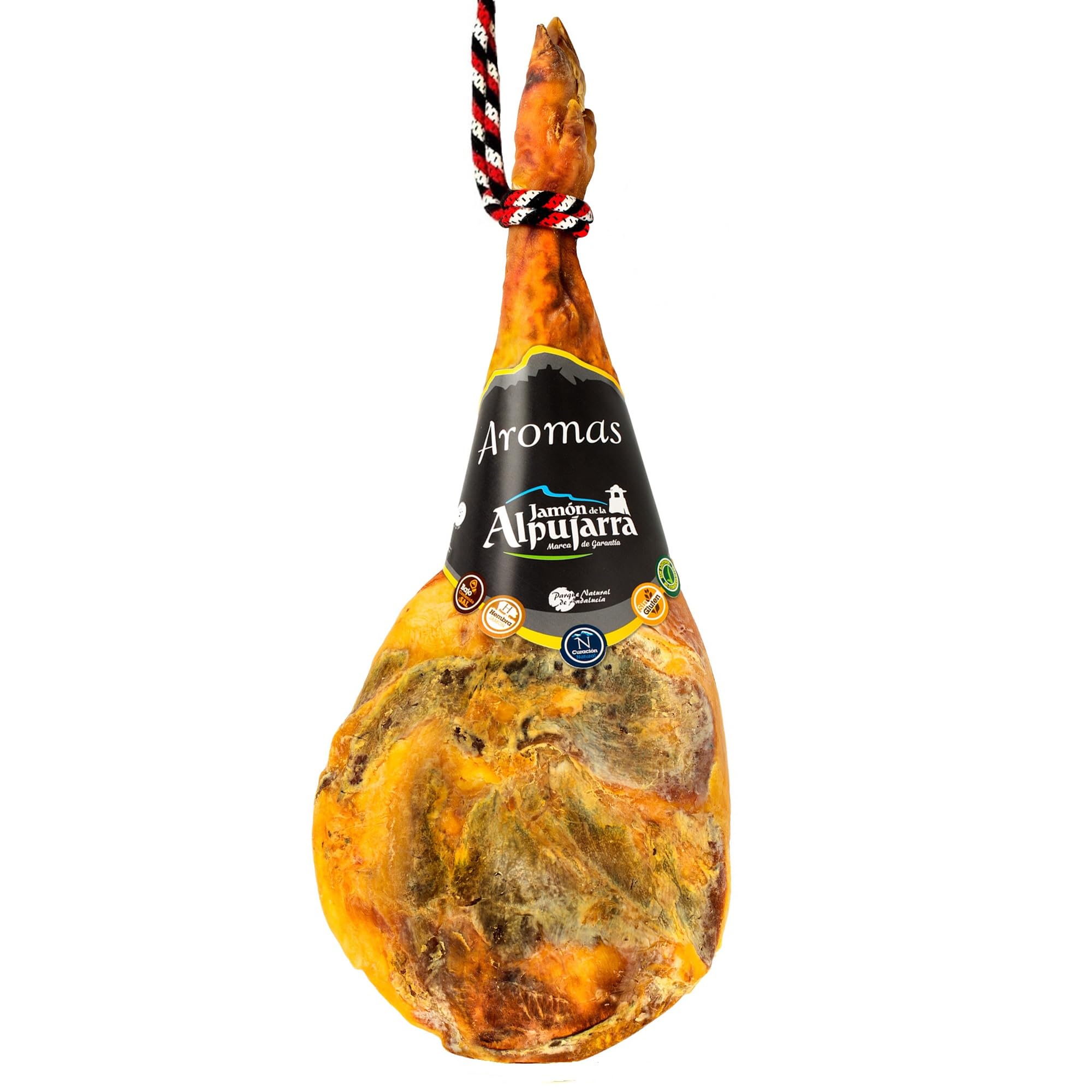 LalolaGourmet – Lote de Paleta Serrana Gran Reserva (5.5/6 kg)+ Jamonero Gondola + Cuchillo Jamonero - Paletilla de Jamón Serrano - Pata Delantera - Natural 100%, Sin Gluten y Baja en Sal
