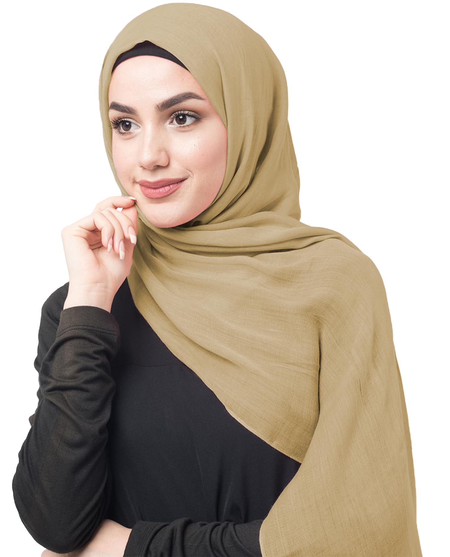 Hamishkane® Lightweight Scarves for Women UK, Versatile Cotton Blend Head Scarf, Stylish Muslim Prayer Ladies Scarf, Perfect Hijab Shawl Hair Wrap for Daily & Special Occasions Scarves for Women