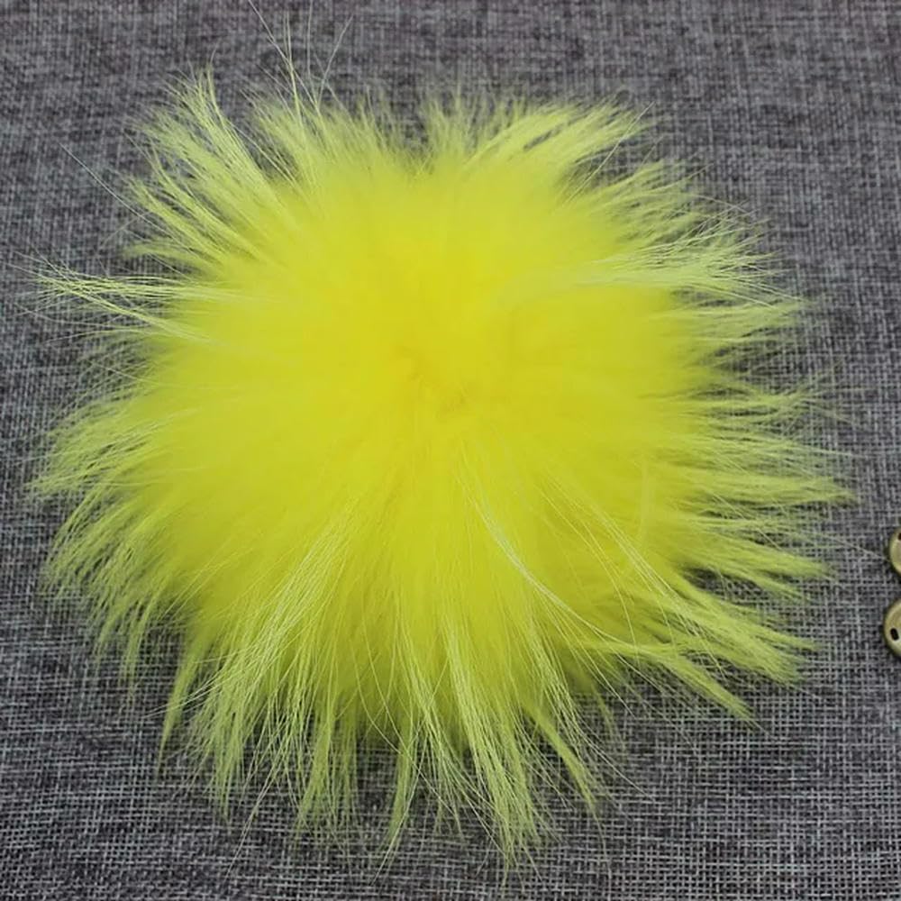 Fluffy Pompoms with Button 13-15cm DIY Pom Poms Balls Pompons for Scarves Hats Ponpons