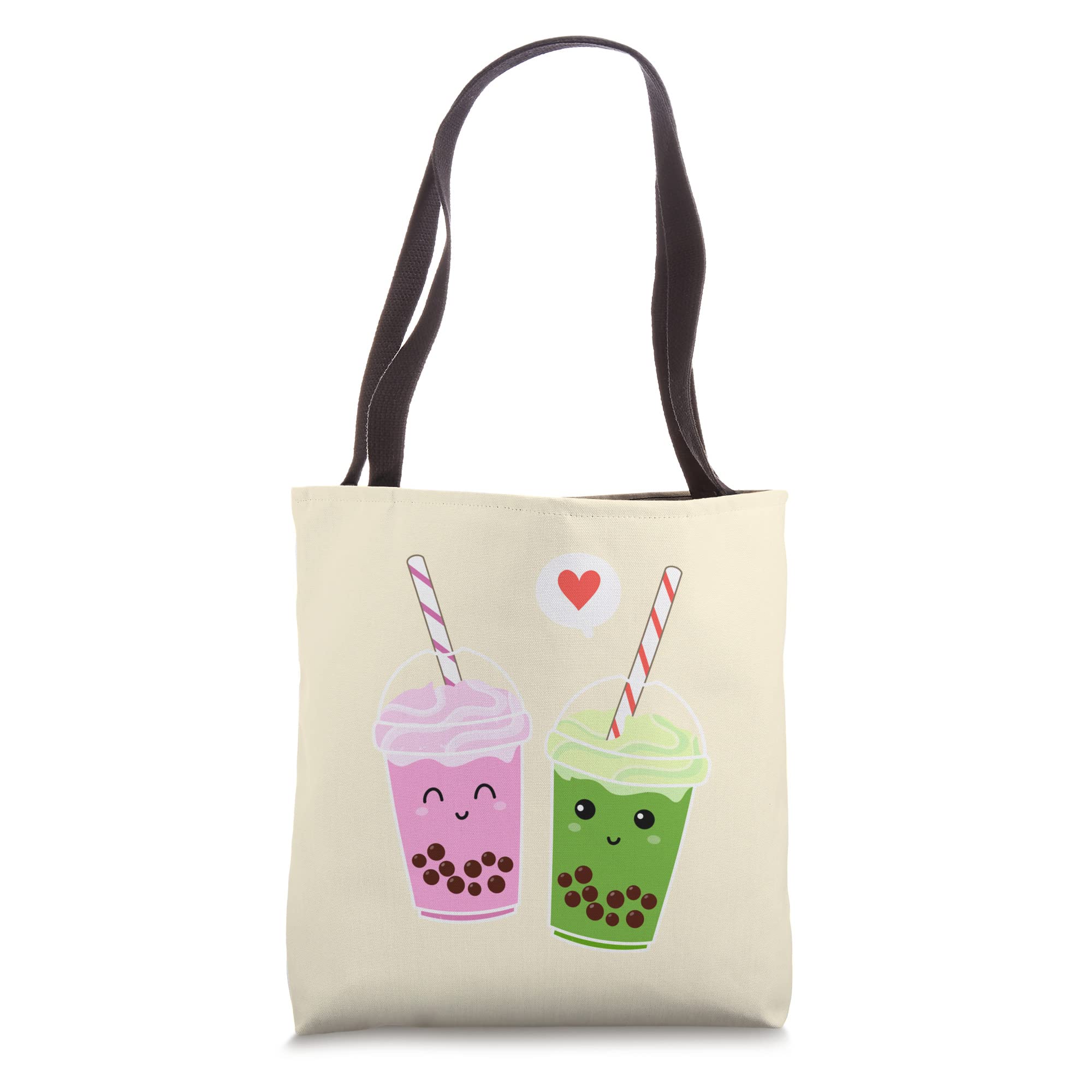 Cute Boba Tea for Japanese Tea Lover, Kawaii Bubble Milk Tea Tote Bag