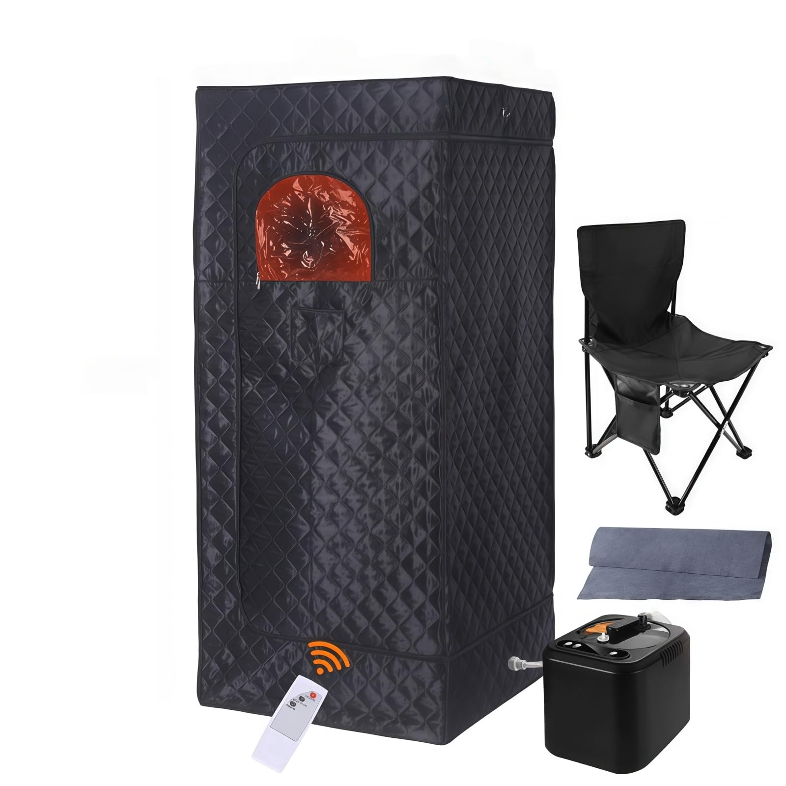 Scatola di Sauna a Vapore Portatile, Tenda di Spa a Casa per 1 Persona, Sedia Pieghevole di Comfort E Tenda a Vapore per Tutto Il Corpo, per Uso Domestico, Spa, Interno, Esterno E Palestra
