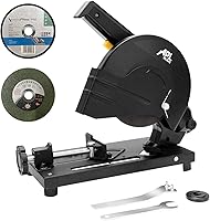 Vista 2 de APLMAN 6 Inch Cut off Saw Metal Cutting Chop Saw Miter Saw 45° Angle iron/Rebar/Iron/Plastic Cutting