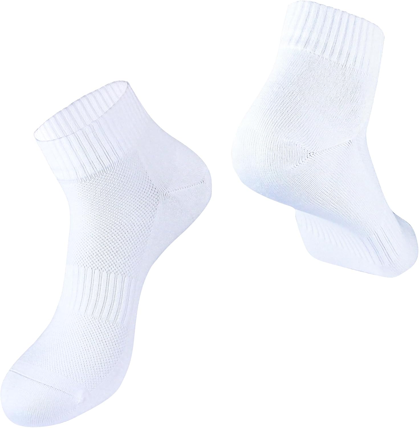 Mens Titanium Anti Odor Sweat Resistant Seamless Blister Proof Breathable Cotton Athletic Ankle Socks,Size 7-12