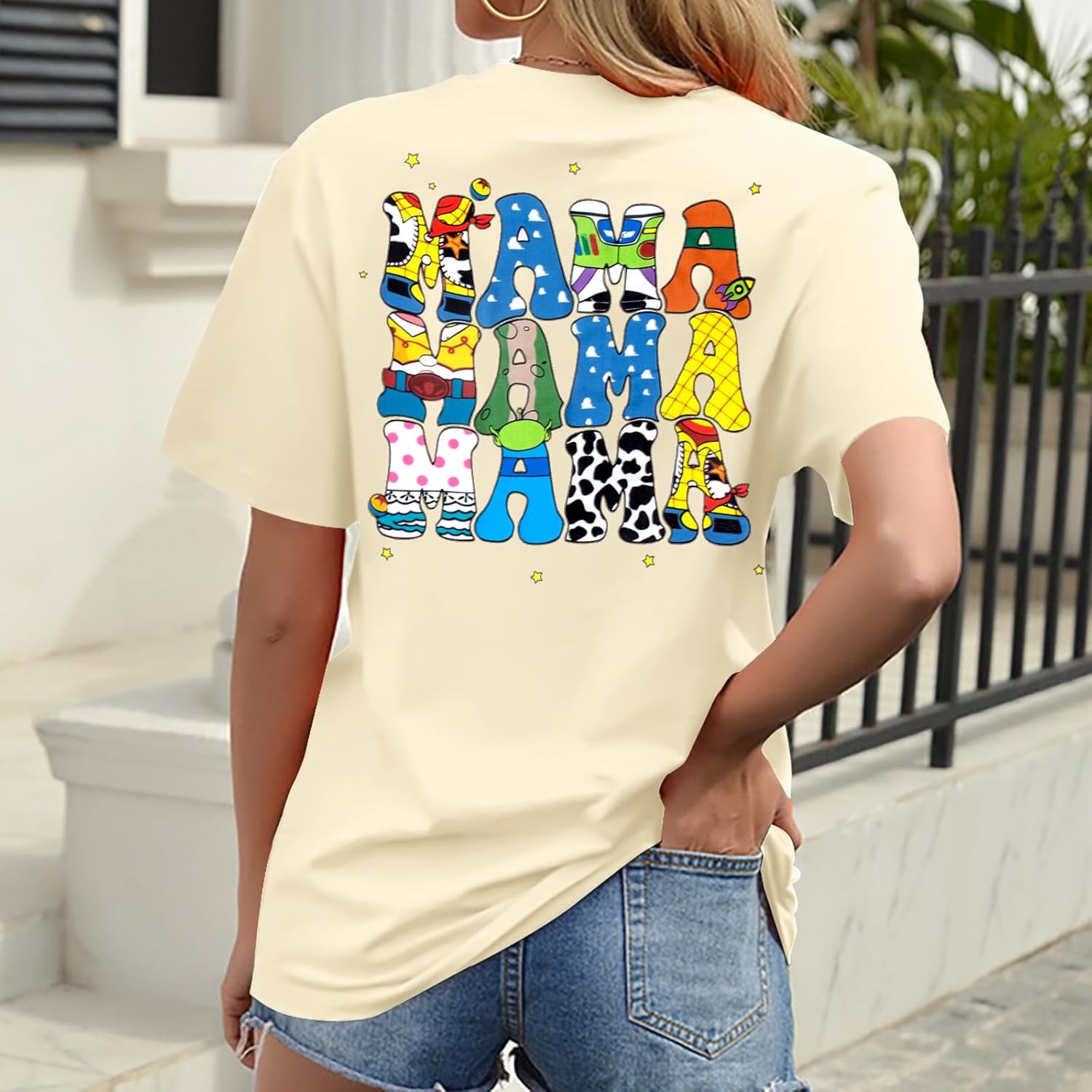 Mama Shirt for Women Mom Life T Shirt Mothers Day Tops Mom Birthday Crewneck Short Sleeve Tops - Image 2