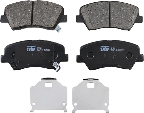 Miniatura 3 de Juego de rotores de disco de 11.024 in con ventilación y TRW Pro Cerámica Pad Set Hardware Sensor acústico Kit de freno delantero para Hyundai