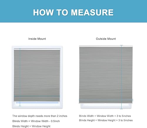 Miniatura 10 de MYshade Persianas celulares sin cordón, persianas para ventanas, opacas para oscurecer la habitación, persianas celulares, persianas de ventana,