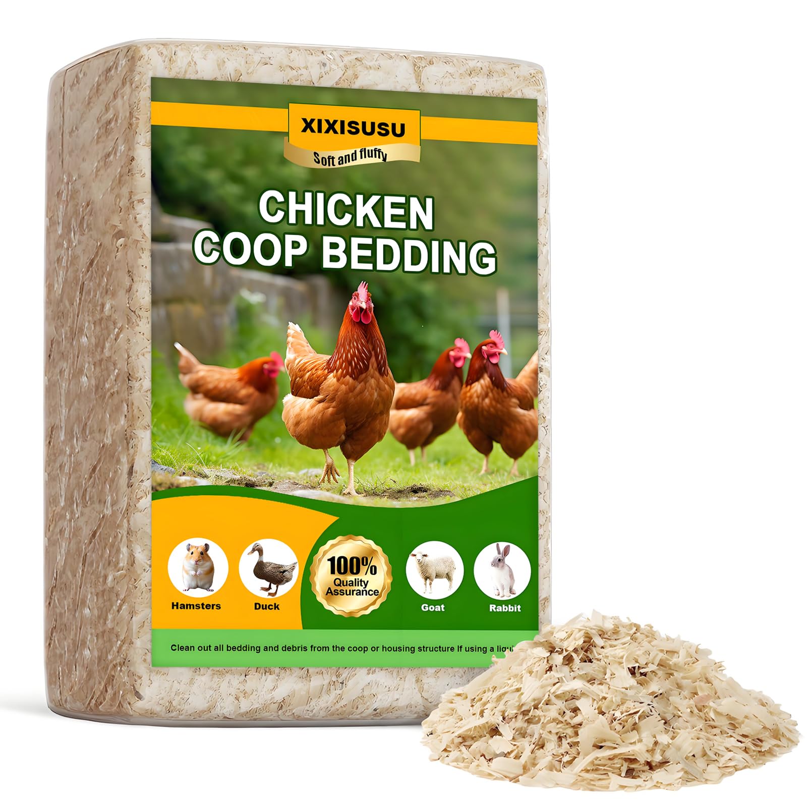 Pine Shavings for Chickens - 1lb Natural Chicken Coop Bedding | Soft Wood Shavings for Hens, Baby Chicks, Rabbits, Hamsters, Gerbils, and Chinchillas