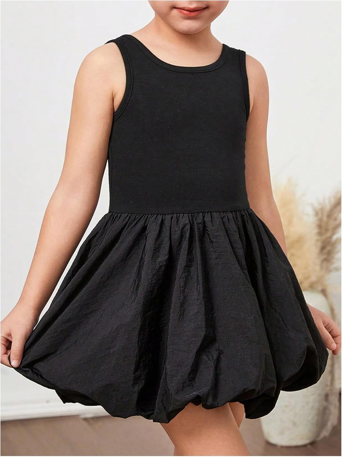 WDIRARA Toddler Girl's Bubble Dress Birthday Sleeveless A Line Swing Short Tank Dresses - Image 2