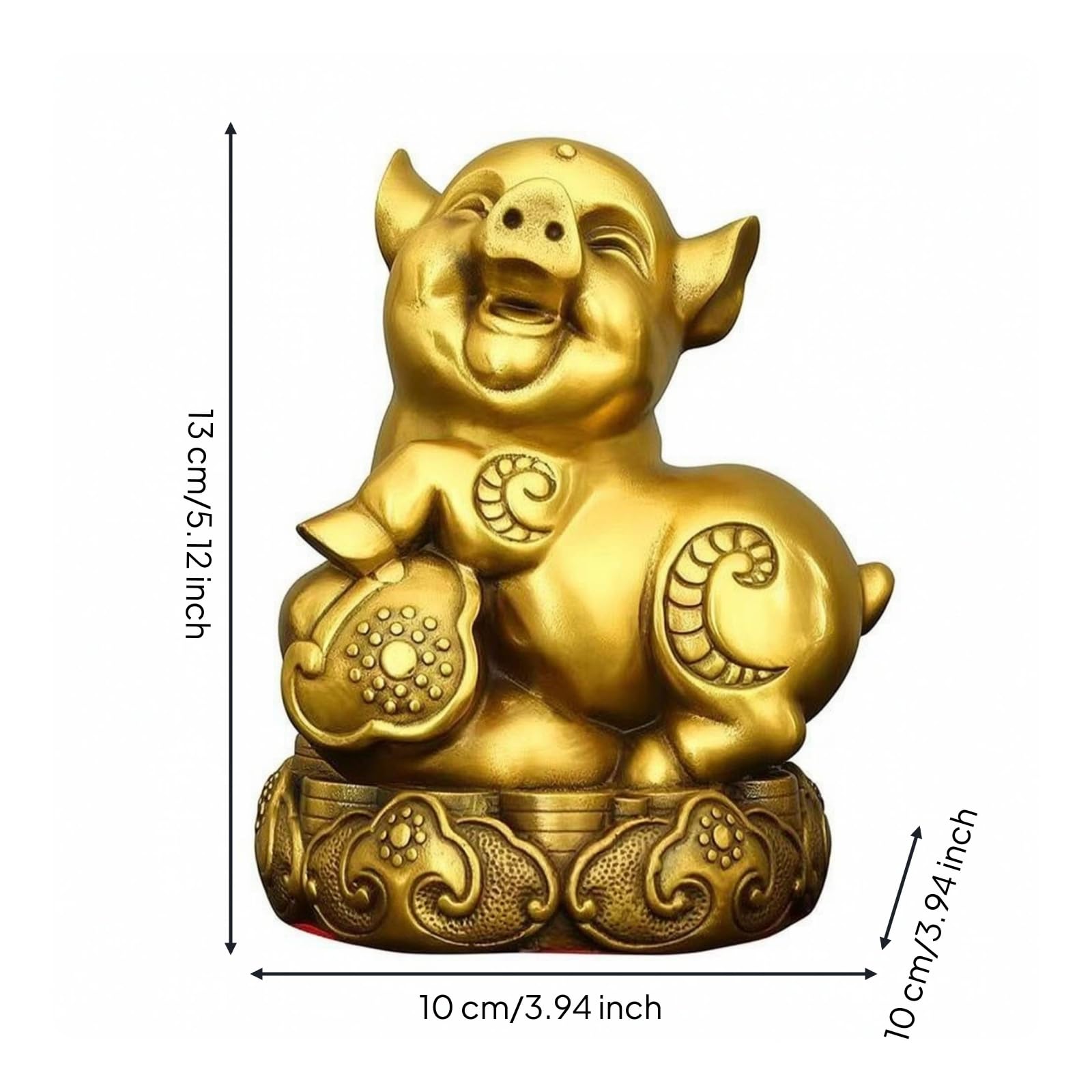 Colcolo Figura Base corativa Tallada para Estante l Hogar Escritorio Oficina Estante Coleccionista Tradicional, Grande 10x10x13 Cm, 0.6kg