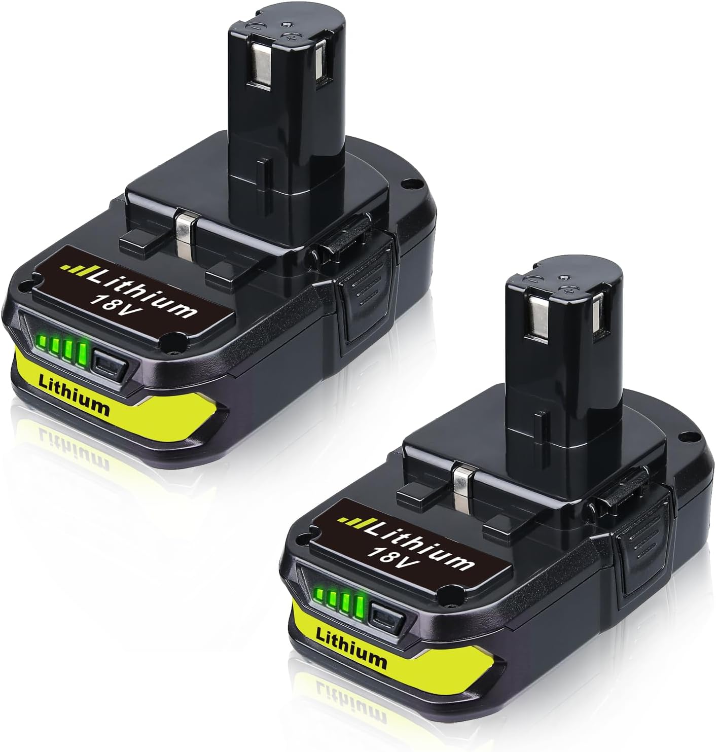 3600mAh Replacement Battery for Ryobi 18V Battery ONE+ System P102 P103 P104 P105 P107 P108 P190 Compatible with High Capacity Ryobi Lithium-Ion Battery Cordless Tools (2Pack)