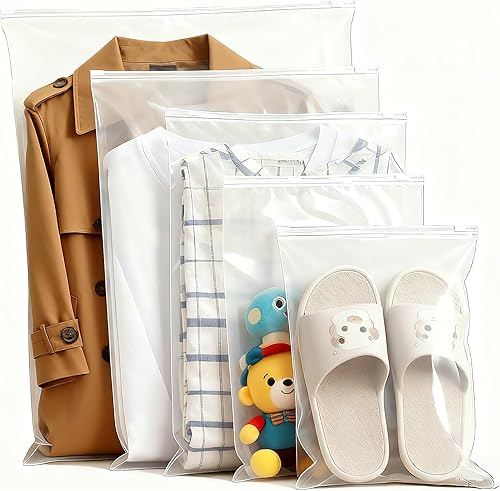30 bolsas de almacenamiento de viaje, bolsas de embalaje para viajes, bolsas de plástico reutilizables para ropa, bolsas de almacenamiento con