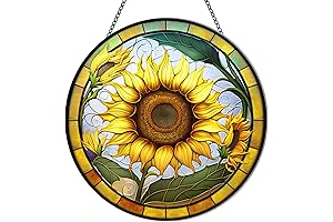 Sunflower Acrylic Window Hanging: A Touch of Nature's Beauty for Your Home