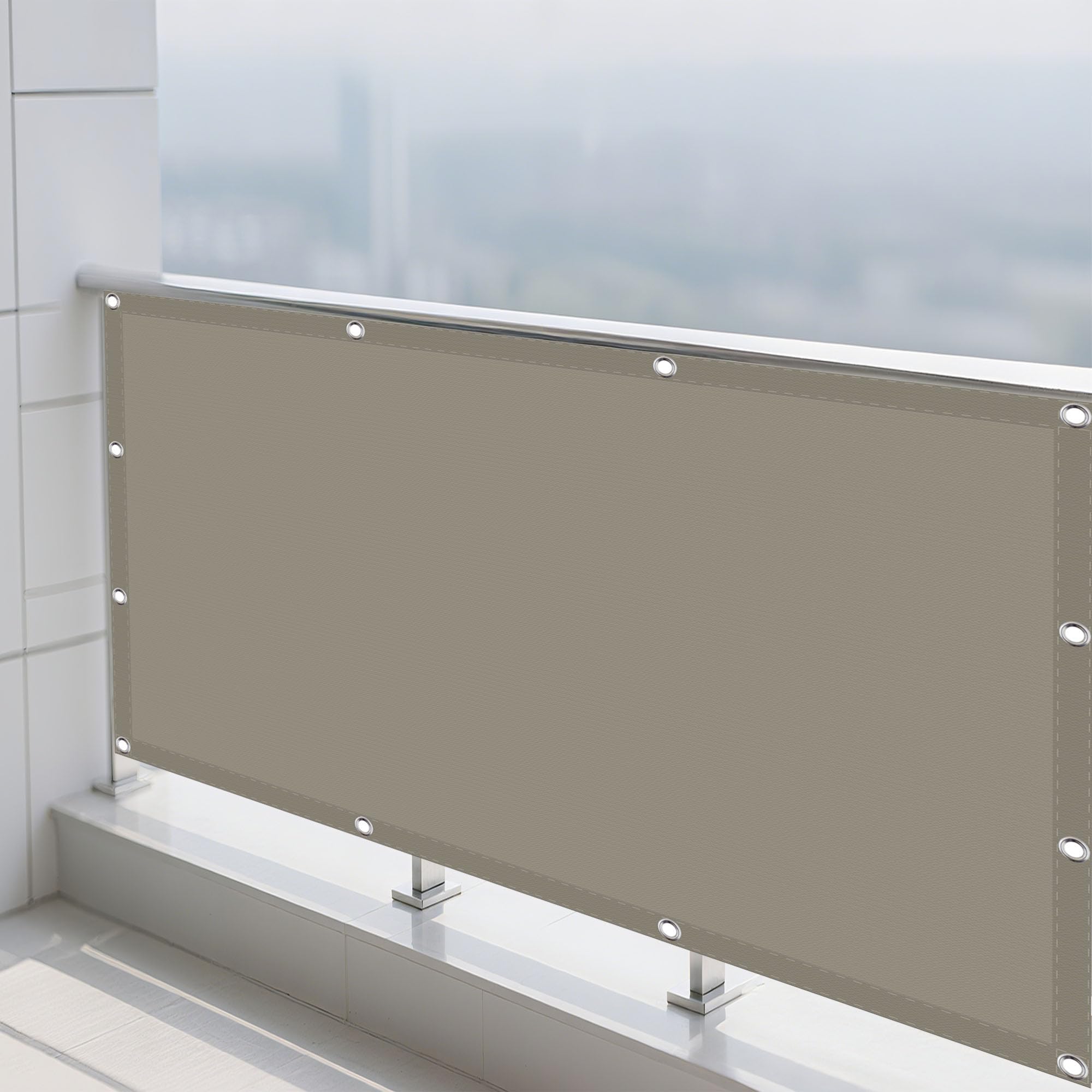 Voile d'ombrage anti-UV 2x5.5 m pour bloquer la chaleur et la pluie sur la terrasse
