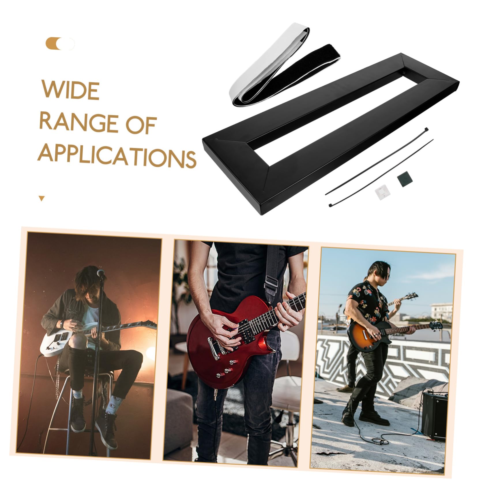 Levemolo Guitar Effects Pedal Board Bracket Portable Guitar Stand Multi Effects Pedal Board Hook