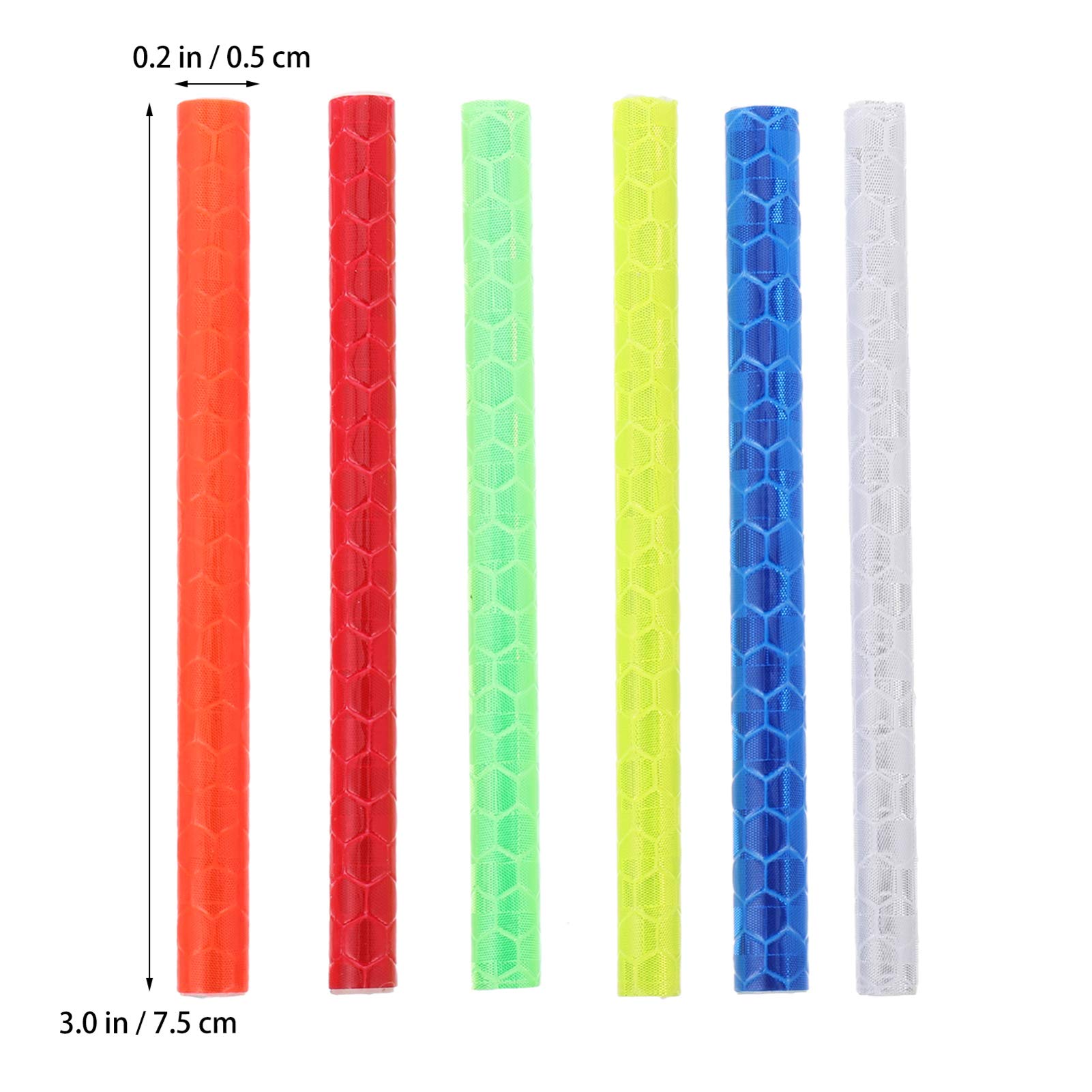 Abaodam 72Pcs Reflective Bike Warning Strips Wheel Spokes Reflectors for Enhanced Visibility Durable and Fit for Motorbikes and Mountain Bikes