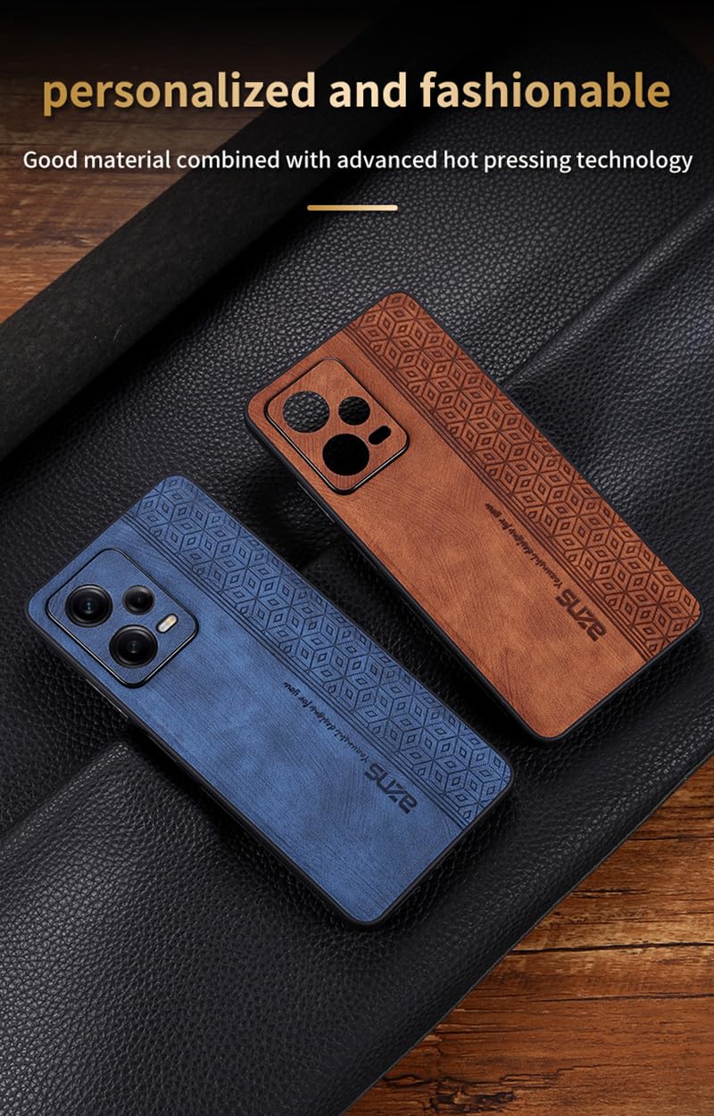 XINYEXIN Cover In Pelle Per Xiaomi Redmi 12C - Custodia Retrò Marrone, Ultrasottile E Antiurto, Con Lati Antiscivolo