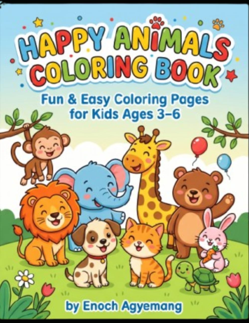 Happy Animals Coloring Book