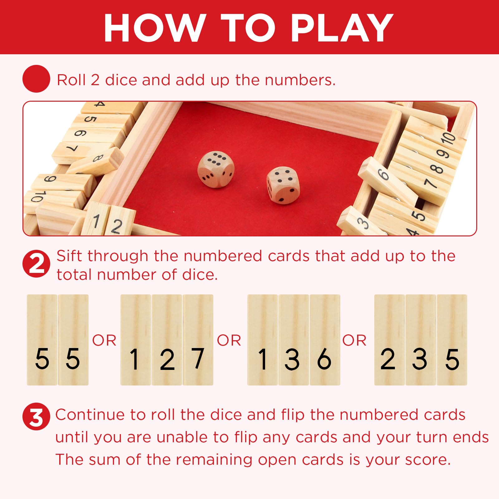 Hitster Juego De Mesa SCBOY Shut The Box Board Games 2-4 Jugadores Juego De Mesa Niños Y Adultos Hitster Juego De Mesa SCBOY Shut The Box Board Games 2-4 Jugadores Juego De Mesa Niños Y Adultos