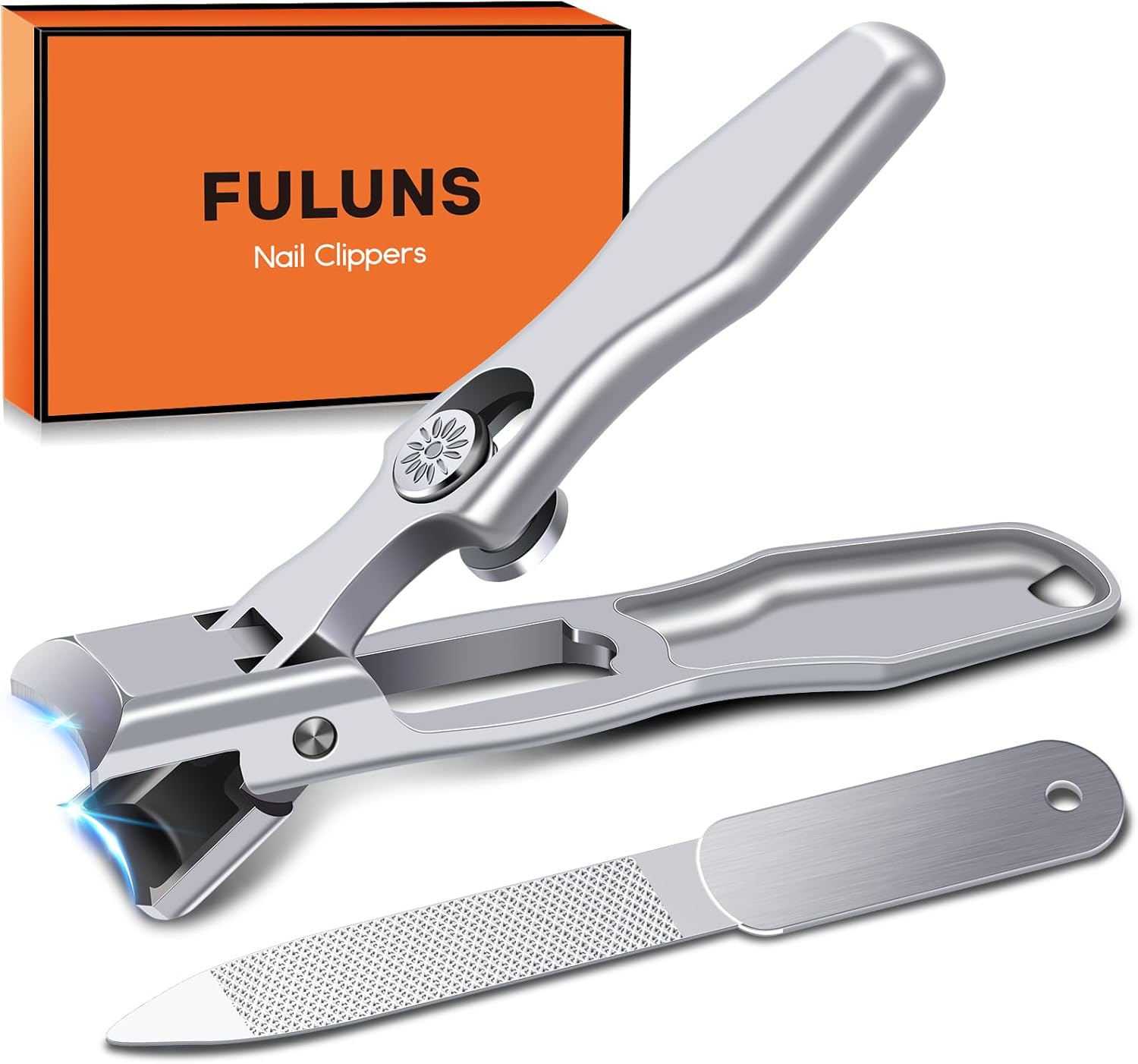 Nail Clippers for Men Thick Nails with Catcher, Heavy Duty Toenail Clippers for Seniors with Safety Lock & Wide Opening, Large Sharp Fingernail Clipper No Splash Nail Cutter Gifts for Men Women Adults